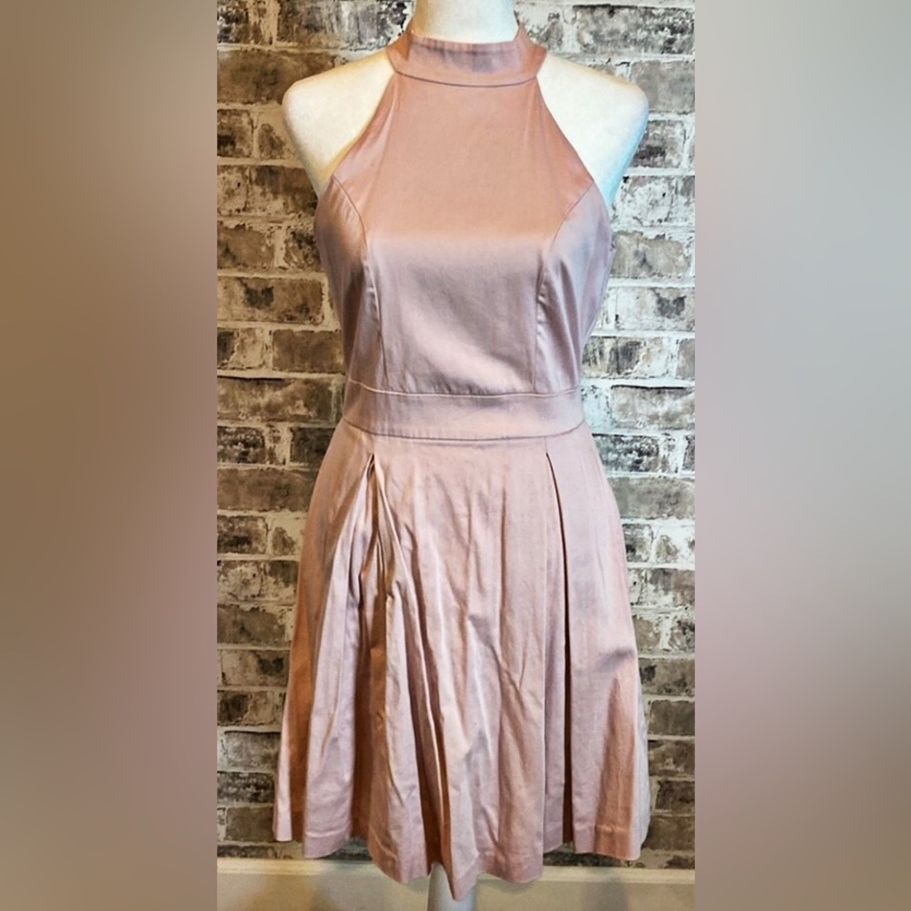 Zara Basic Colllection halter dress, midi, flare … - image 2